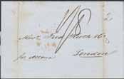 1848 sänt till London via K.D.P.A. 25.4.48 ALTONA, befordrat med norska ångaren SS Christiania.