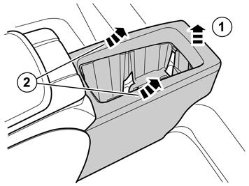 11 Gäller endast C70 Ta bort det bakre tunnelfacket genom att