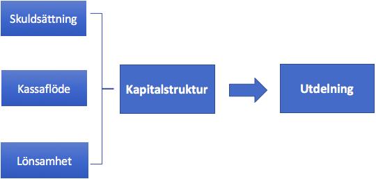 Utdelningsnivån och kapitalstruktur kan tillsammans beskrivas och anses vara korrelerade enligt Livscykelteorin som grundades av Modigliani och Brumberg (1954) men som fortsatt undersöks av DeAngelo