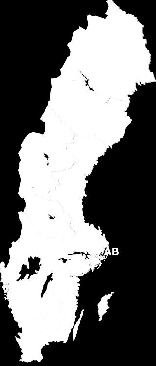 0,2 K Blekinge län 9,6% -0,4 U Västmanlands län 9,1% -0,1 E Östergötlands län 8,5% 0,0 Y Västernorrlands län 8,4% 0,0 G Kronobergs län 8,3% 0,2 H Kalmar län 7,7% 0,5 T Örebro län 7,6% -0,2 S