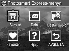 Kapitel 6 Märka bilder som favoriter Om du märker en bild som Favorit kan du snabbt skriva ut, skicka eller beställa kopior online av en hel grupp av bilder som är märkta som Favoriter. 1.