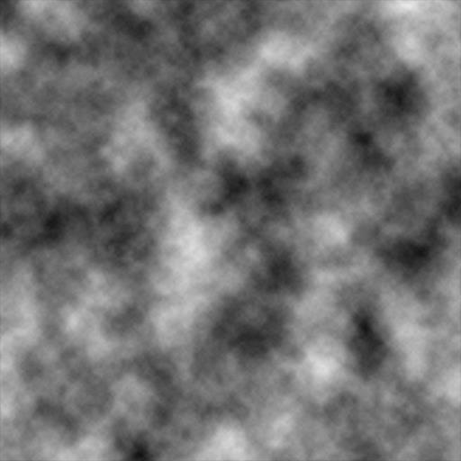 Noise som är ett exempel på en fraktal, i detta fallet använder den sig utav flera lager av Perlin Noise för att generera en molnlik struktur. Figur 3 Bild genererad med Fractional Brownian Noise 2.