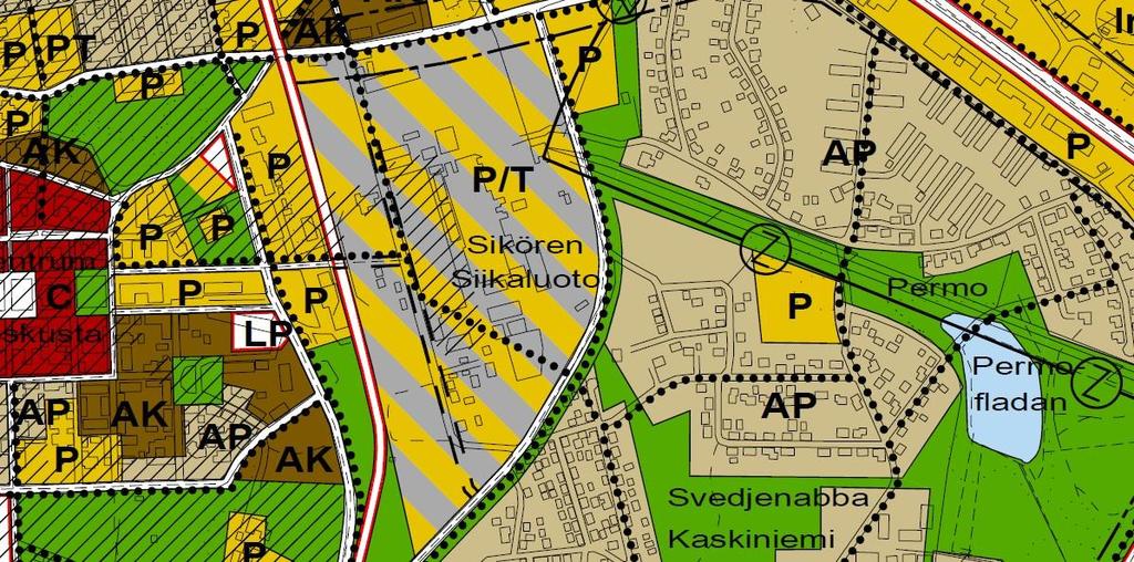 Maakuntakaavan kaupallisia toimintoja koskevan suunnittelumääräyksen mukaan: Keskustatoimintojen alueelle on mahdollista sijoittaa enintään 5 000 k-m² suuruinen vähittäiskaupan suuryksikkö, paitsi