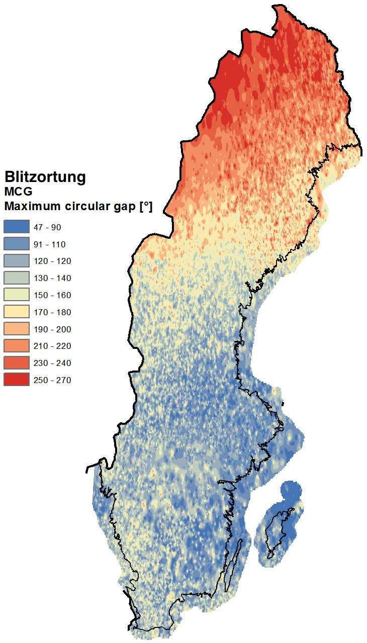 Figur 36: MCG distribution över Sverige -