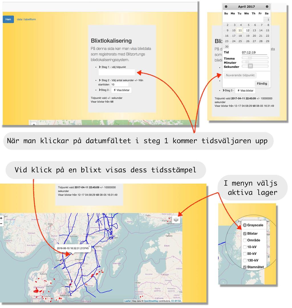 Figur 37: Översikt över visualiseringsverktyget där