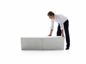 Quicklink offers an easy and quick solution for creating different seating combinations. When the modules stand alone the magnets withdraw.