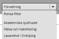 2 (11) Rapporten Uppföljning COSMIC elearning Rapporten består av fem flikar. Informationen i flik 3-5 är möjlig att filtrera.