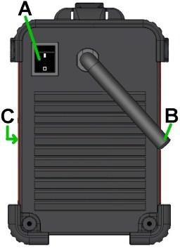 150S 170S endast 170S endast Metodväljare: Inställbar i tre lägen: Två för elektrod-svetsning (Soft och Crisp) och ett för Lift TIG svetsning. Soft Stick: För svetsning med minimalt svetssprut.