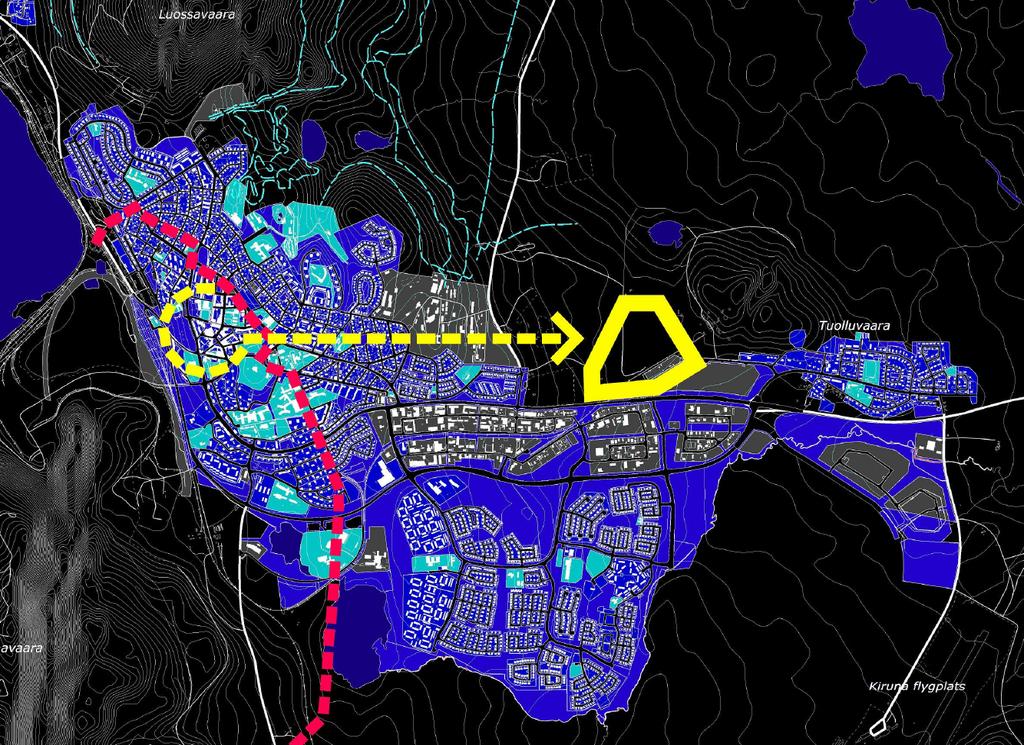 Kiruna en stad i omvandling Vi valde en plats för en ny placering för vårt framtida centrum.