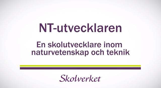 NT- utvecklaren en skolutvecklare inom naturvetenskap