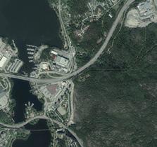 Albysjön Glömsta Huddinge Solhagavägen T MASMO Figur 36. Studerade lokaliseringsalternativ på delsträckan Glömsta Krossen. Figur 37. Flygfoto över delsträckan.