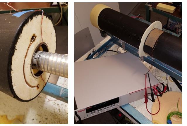 3.1 Initiala mätningar: Samband mellan elektrisk resistans och temperatur I ett inledande skede undersöktes metoden genom att utföra enkla resistansmätningar på några meter inplastad koppartråd i