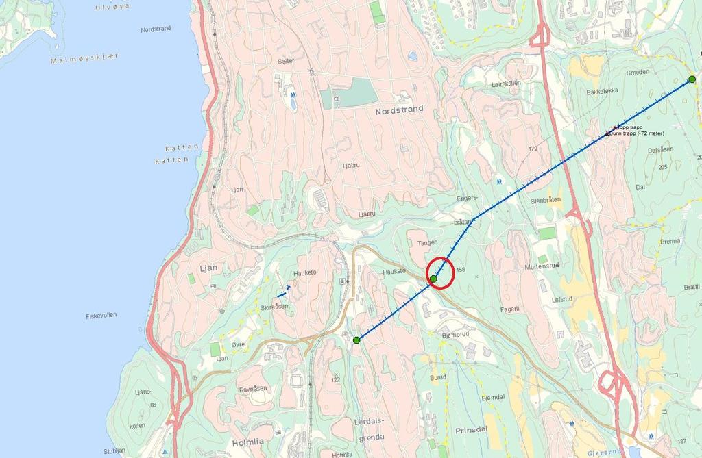 2.4 Området Utgångspunkten för tunneln ligger cirka 10km söder om Oslo centrum och hela tunneln ligger i Oslo kommun. Strax söder om tunnels början går kommungränsen till Akers hus kommun.