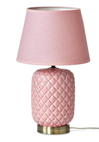 E27, () eller i rosa keramik med skärm i rosa linnetyg, Ø 25, H 42 cm, E14, (399 )