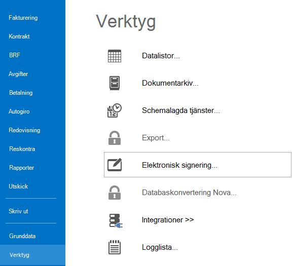 HANTERA ALLA AKTIVA E-SIGNERINGAR (INKL PÅMINNA OCH ÅTERKALLA) Under