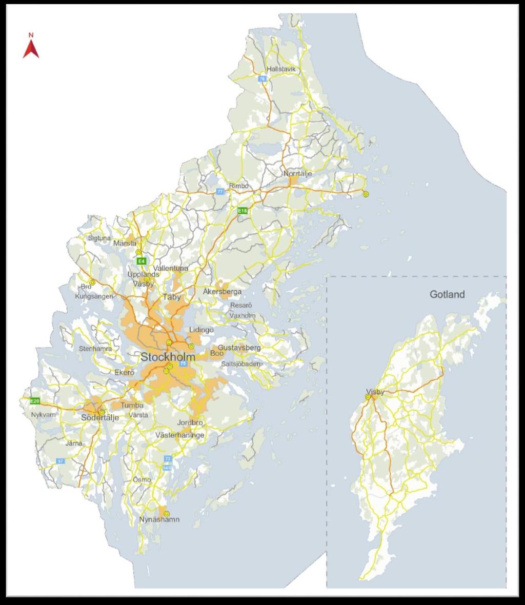 3.5 Region Stockholm Trafikverkets har utgått från det vägnätet som redan idag är utpekat som viktigt för näringslivet.