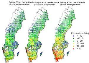 BILAGA 7 Tabell 9. Median BC/Al i olika lager vid dagens deposition (2002-2004). Lager 1 Lager 2 Lager 3 Lager 4 BC/Al Median 12.3 16.0 18.4 3.