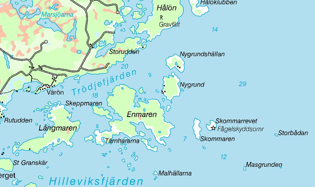 Metodik En dykare med helmask och dyktelefon bogserades efter båt i ca 1 knops fart längs båda sidor av Trödjefjärden.