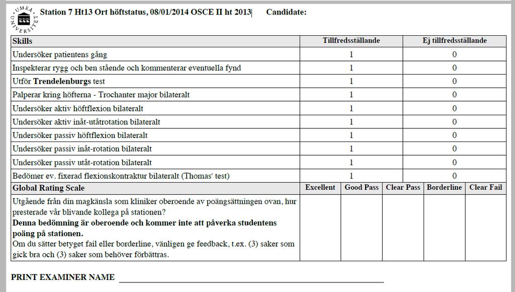 Ort höftstatus,