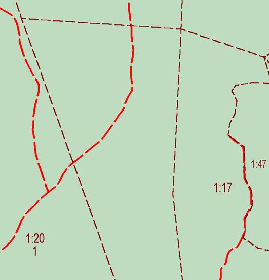 Karta över reservatet Naturreservatet Rågetaåsen Fastighet: Karlstorp 1:47