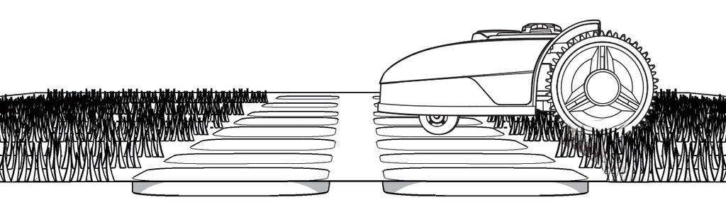 Dessutom bör hinder som är 2 10 cm höga uteslutas från Landroids arbetsområde.