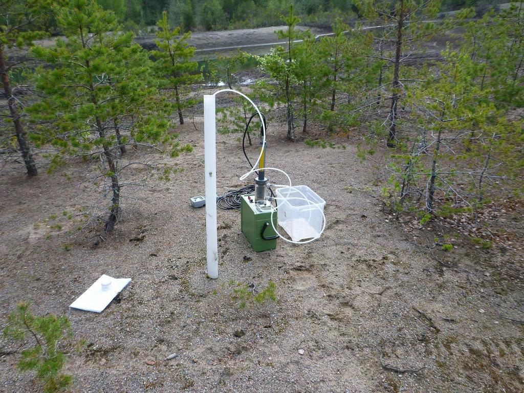 Installation av grundvattenrör - deponi I provgropar Diameter 100 mm Ev.