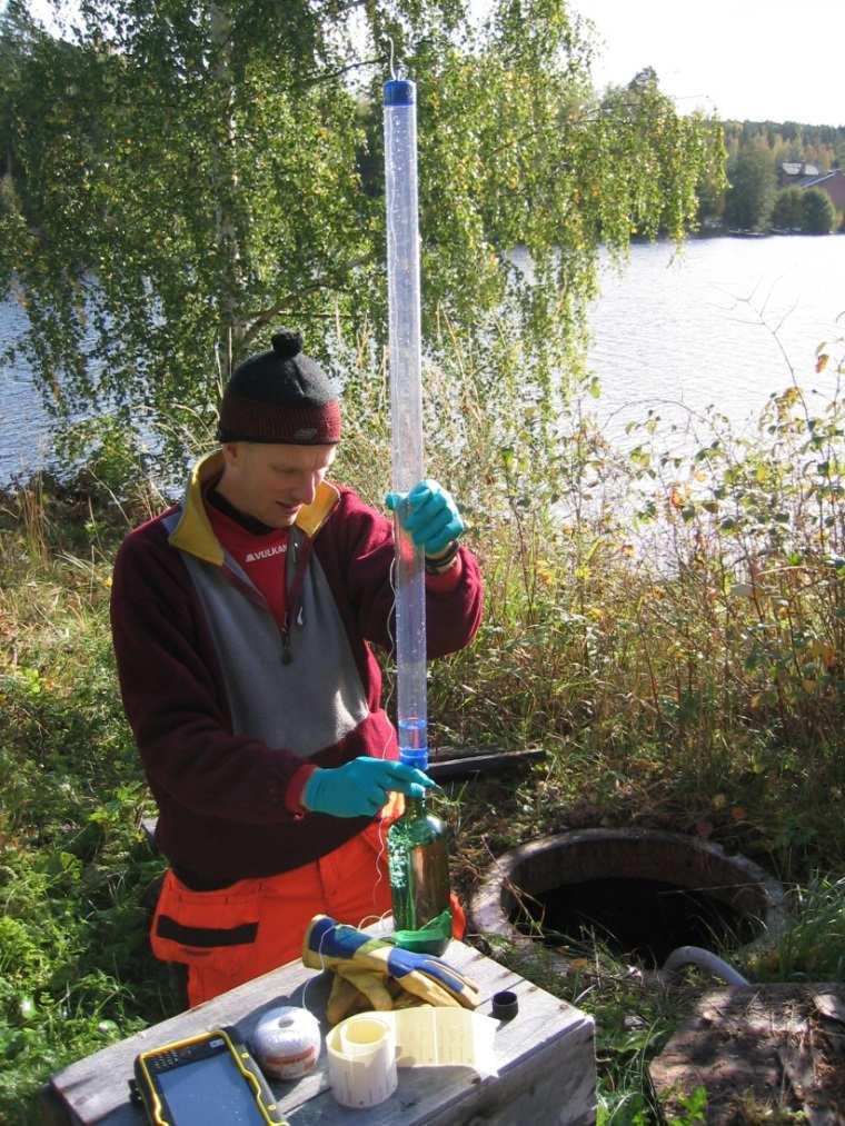 flera gv-rör på olika djup Dokumentation av Nivå överkant rör, markyta Filterrörets längd o nivå Vattennivå