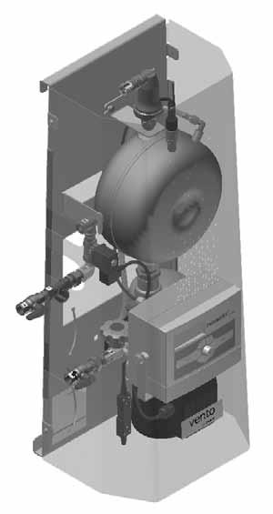 PNEUMTEX Vento 307 Skötl - Konstruktion vgasning + vattenpåfyllning med Pleno P som extrautrustning Tecox V F V 3 + Pleno P + avhärdningsfilter ** DN Pleno P () (tillval) Tecox () S Modul V Modul FIQ