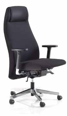 Testad för 150 kg belastning Svart tyg Svart skinn Kontorsstol wembley En stol med ergonomi i hög klass för dig som sitter långa stunder i sträck.