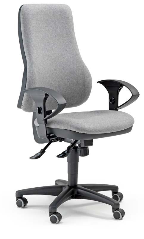 Härlig ullkänsla! Svart Grå Kontorsstol dundee Kvalitetsstol med ergonomiskt utformad sits och rygg för god sittkomfort. Utrustad med synkronteknik med gunga som kan ställas in efter kroppsvikt.