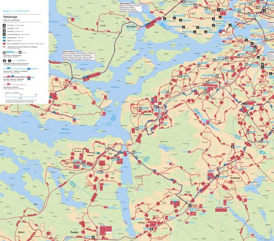 4.2 Busstrafik idag Genom den busstrafik som trafikerar i områdena kring Spårväg syds tänkta sträckning finns möjlighet att resa med kollektivtrafik i området redan idag.