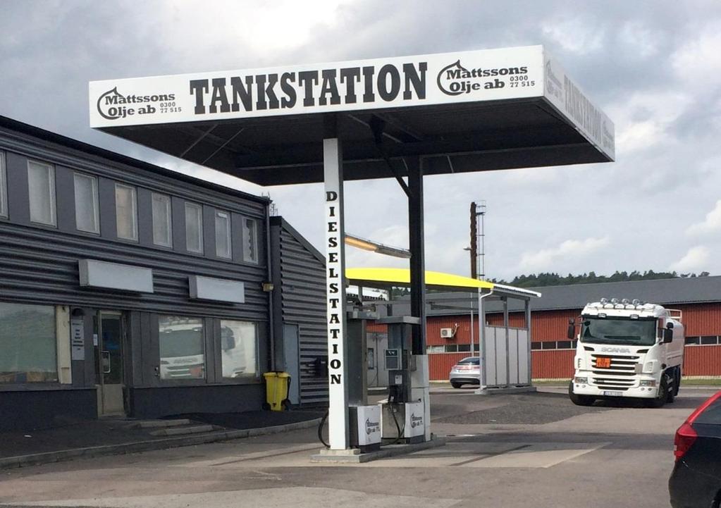 En av dieselstationerna i dotterbolaget Mattssons Oljor SMART TANKSTATIONER Nu när de fem första stationerna är etablerade och den sjätte på väg och varumärket Smart mer och mer blir känt runtom i