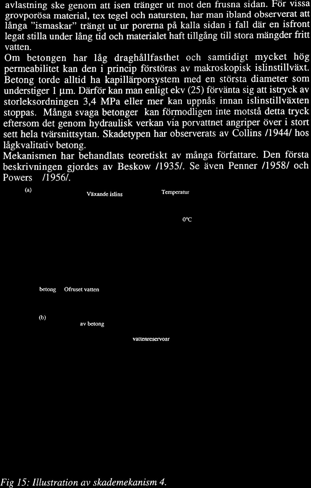 24 avlastning ske genom att isen tränger ut mot den frusna sidan.