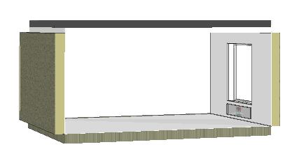 Andel fönsterglas Exempel på beräkning av andel fönsterglas: AF = A glas A golv = 5 m2 50 m2 = 10 %
