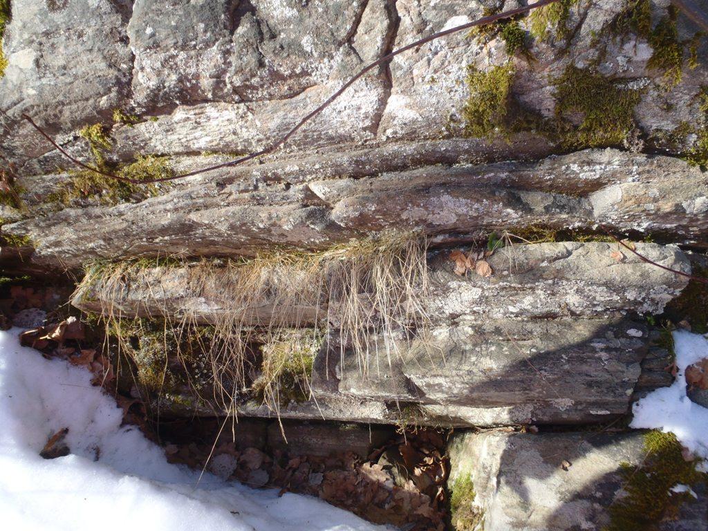 4. Berggeologi/Bergteknik Berget i området består av en fin-medelkorning, jämnkorning, rödgrå gnejs med kvarts- och fältspatutfällningar.