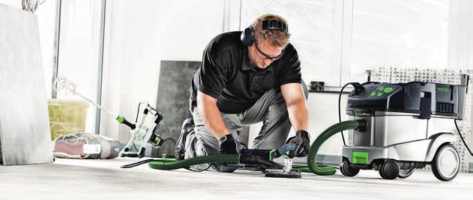 Festool-system Badrum Genomtänkt och snabbt: Rörstaven och omröraren separeras utan verktyg.