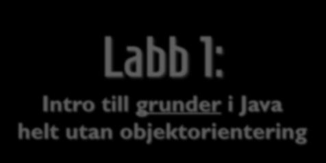 "En sak i taget": Öva