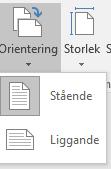 Välj stående eller