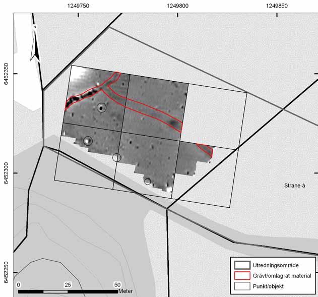 10 Bohusläns museum Rapport 2010:55 Figure 6. Results of the magnetometry survey. Scale 1:10 000. Permission for distribution approved by the Security Officer. Lantmäteriet 2010-10-14.