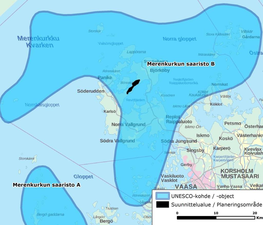 FCG DESIGN OCH PLANERING AB Korsholms världsarvsväg 45 (65) Världsarvskonventionen är förpliktande för staterna som godkänt konventionen till att försäkra att skyddsvärdet för världsarvsobjekten
