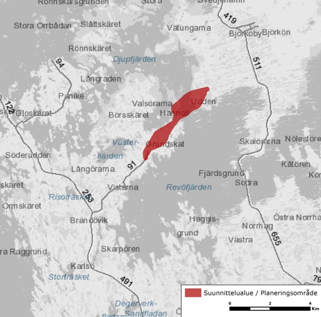 58 (65) Korsholms världsarvsväg FCG DESIGN OCH PLANERING AB 5.10.3 Nuläge lymuppgifter och trafikprognoser.