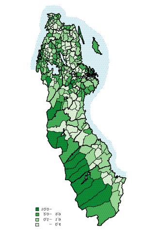 SCB 41 Mi 41 SM 0001 Figur 19 Skyddad areal (NP, NR, NVO och DSO) kommunvis, procent av total landareal i resp.
