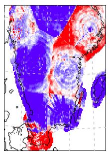 I metoden skalas de ursprungliga radardata om inom ett glidande tidsfönster så att den ackumulerade nederbörden över längre perioder överensstämmer med PTHBV.