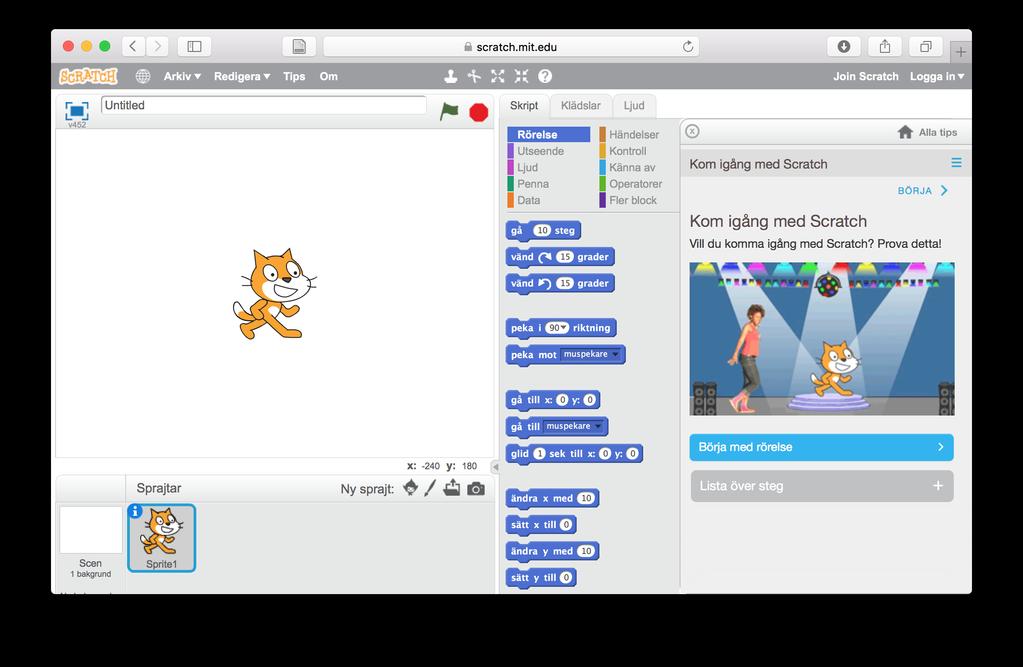 Datalogiskt tänkande Scratch från MIT ett