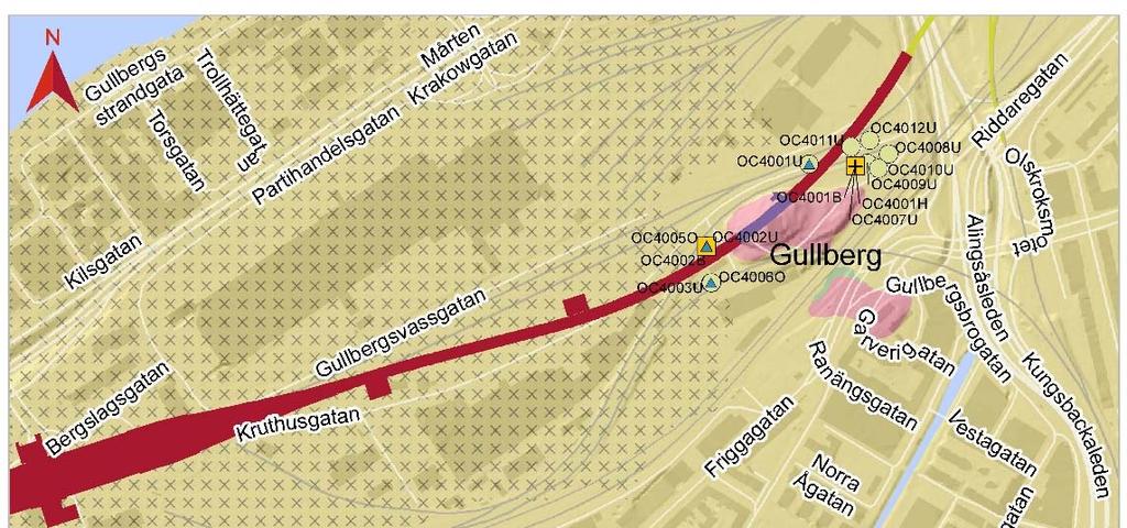 grundvattennivå månadsvis. I utvalda kontrollpunkter har automatiskt loggande tryckgivare installerats. Mätdata lagras i Trafikverkets mätdatabas för omgivningspåverkan, TMO.