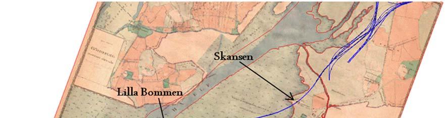 Figur 3. Göteborgs utbredning 1790 samt Västlänken och Olskroken planskildhet.