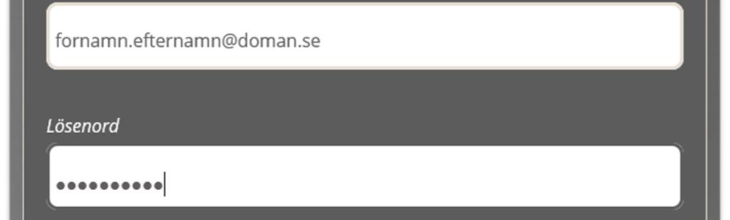 användarnamn och lösenordet till din