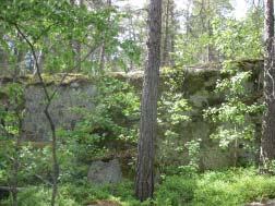 Berg i dagen Berg i dagen ovan bergvägg.