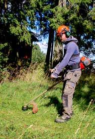 Mowing using mechanical tools have increased in later years. The sickle bar mower (left) cuts the grass in a similar way to the traditional scythe.
