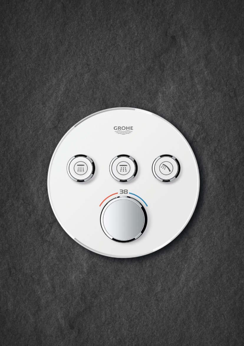 DESIGNALTERNATIV FÖR GROHE SMARTCONTROL RUND ELLER FYRKANTIG? GROHE SmartControl Concealed SmartControl Concealed finns i två olika former rund och fyrkantig.